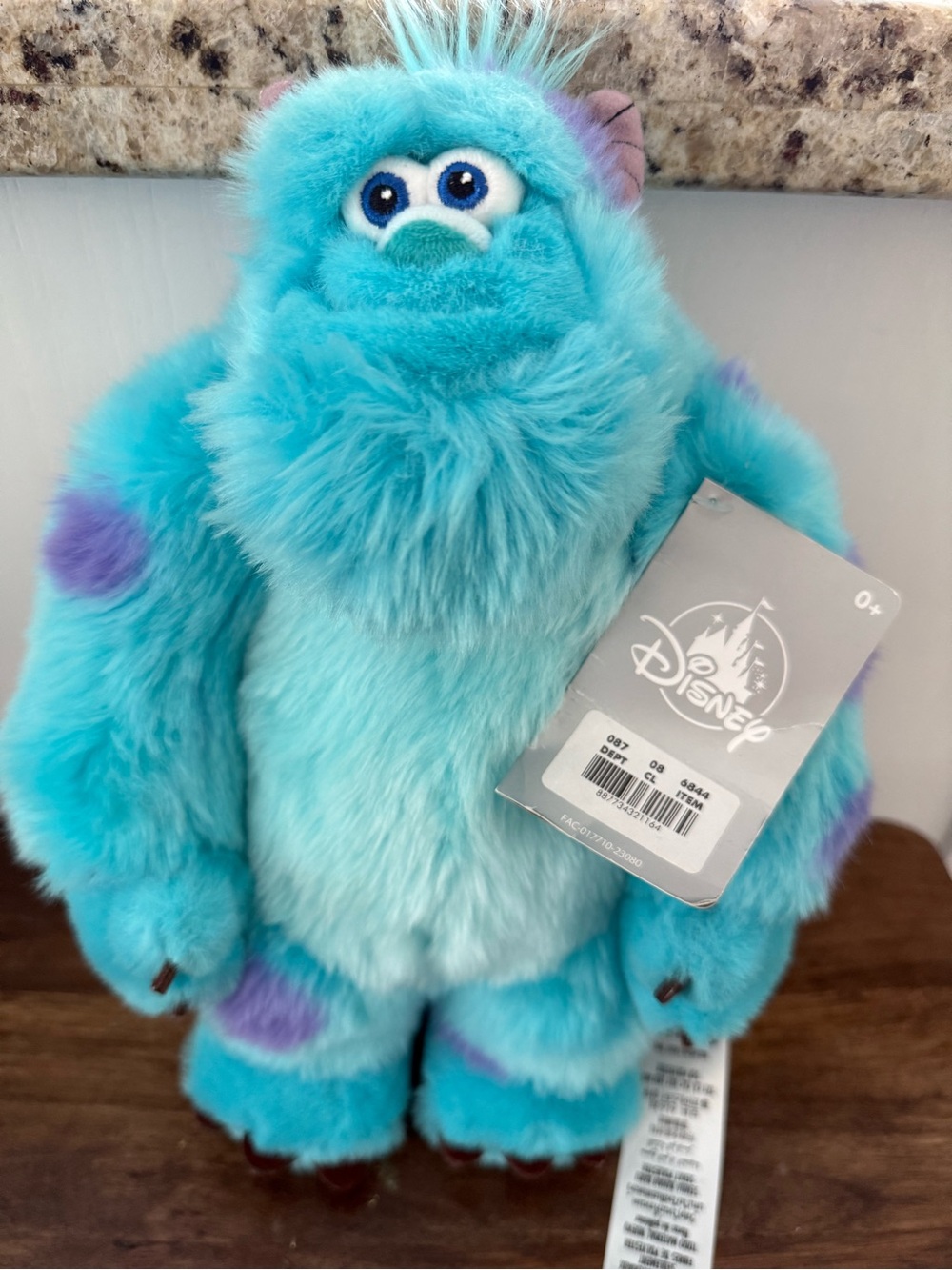 Disney Sulley Plush - Bright Blue with Purple Spots